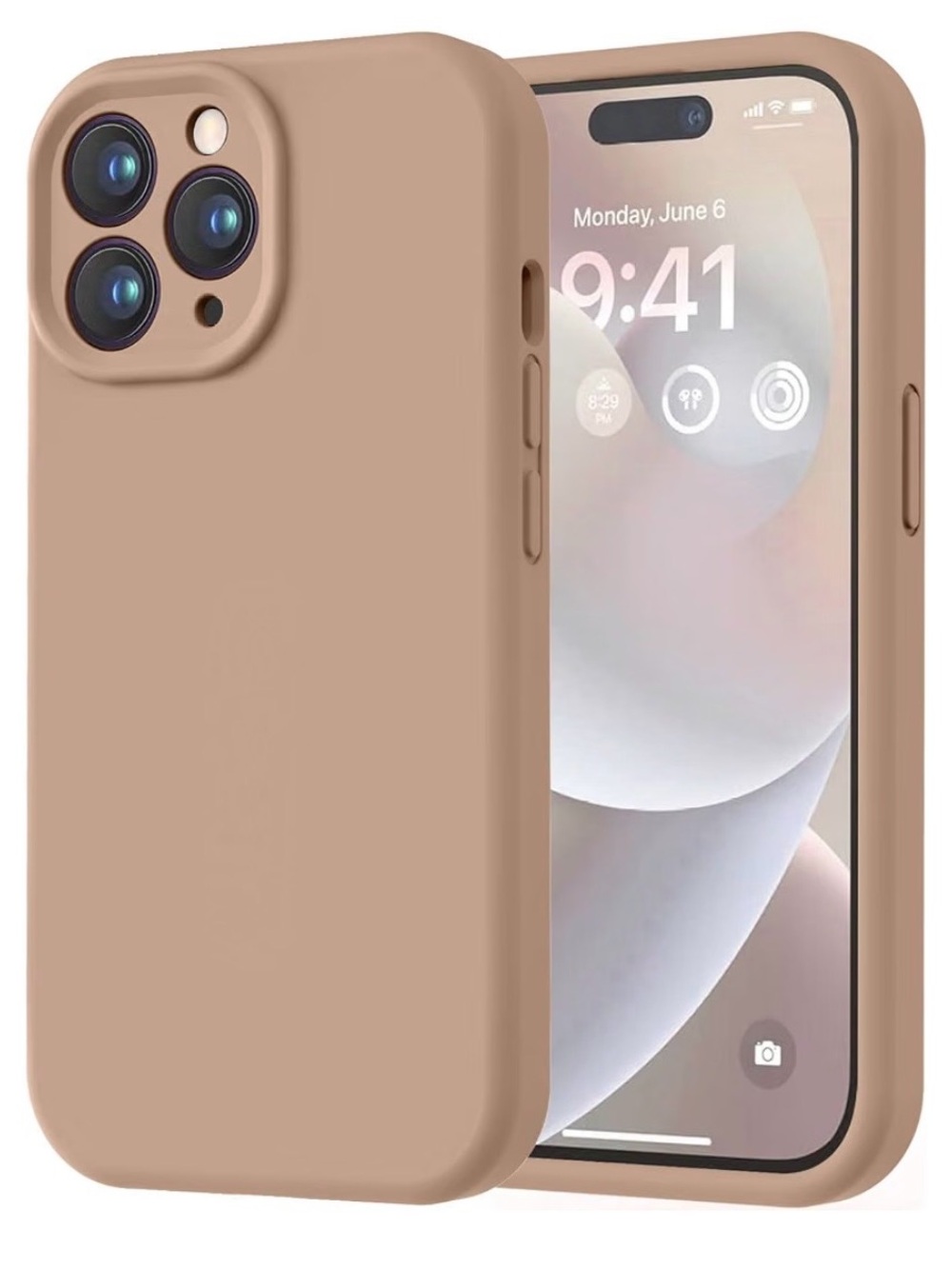 Vooii Silicone Phone Case for iPhone 14 in Beige